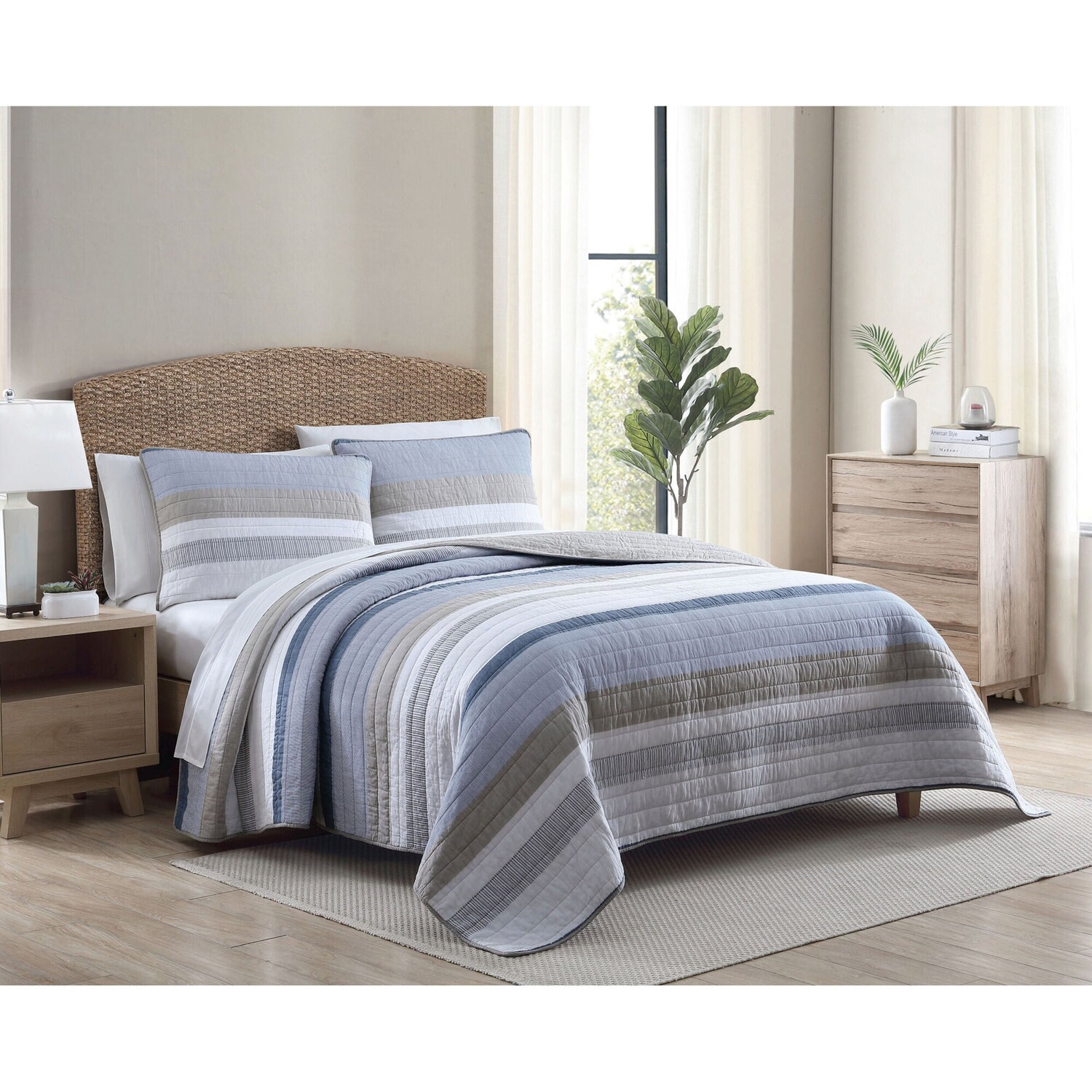 

Комплект одеял Nautica Galewood Beige Full/Queen Quilt-Sham, цвет Assorted B