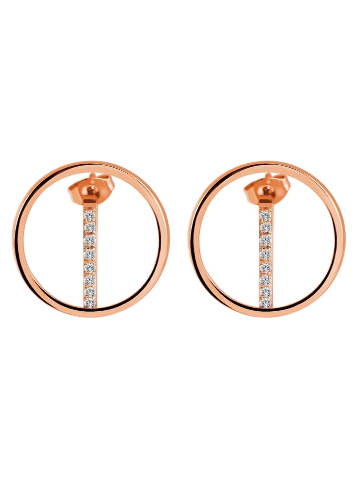 

Adeliás Женские серьги - серьги-гвоздики из нержавеющей стали с золотыми стразами