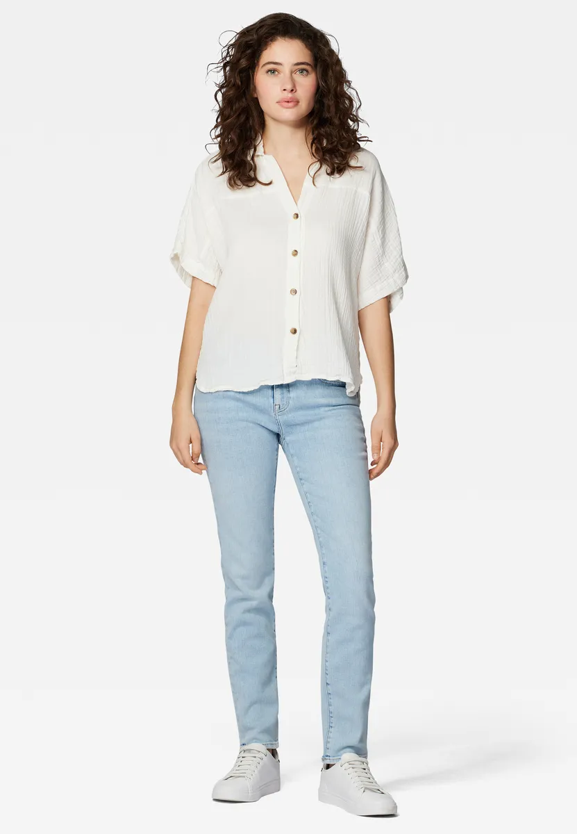 

Классическая блузка Mavi "SHORT SLEEVE SHIRT", блузка с коротким рукавом, цвет Ecru