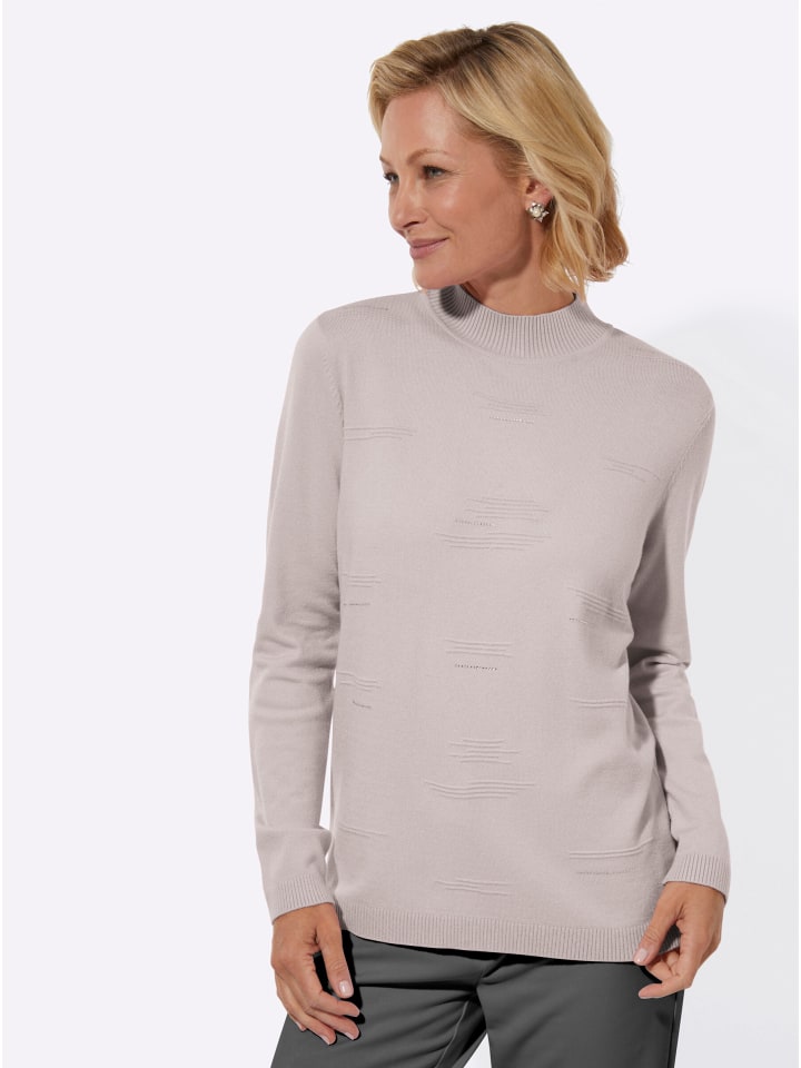 

WITT WEIDEN Светло-серый свитер со стоячим воротником