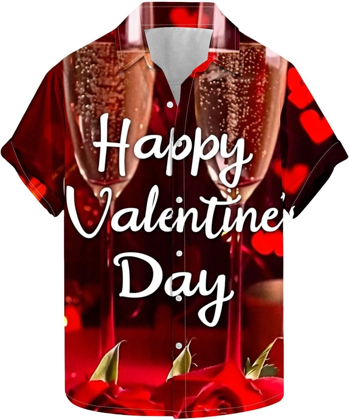 

Футболка с принтом в виде сердца для мужчин, короткий рукав, Casual