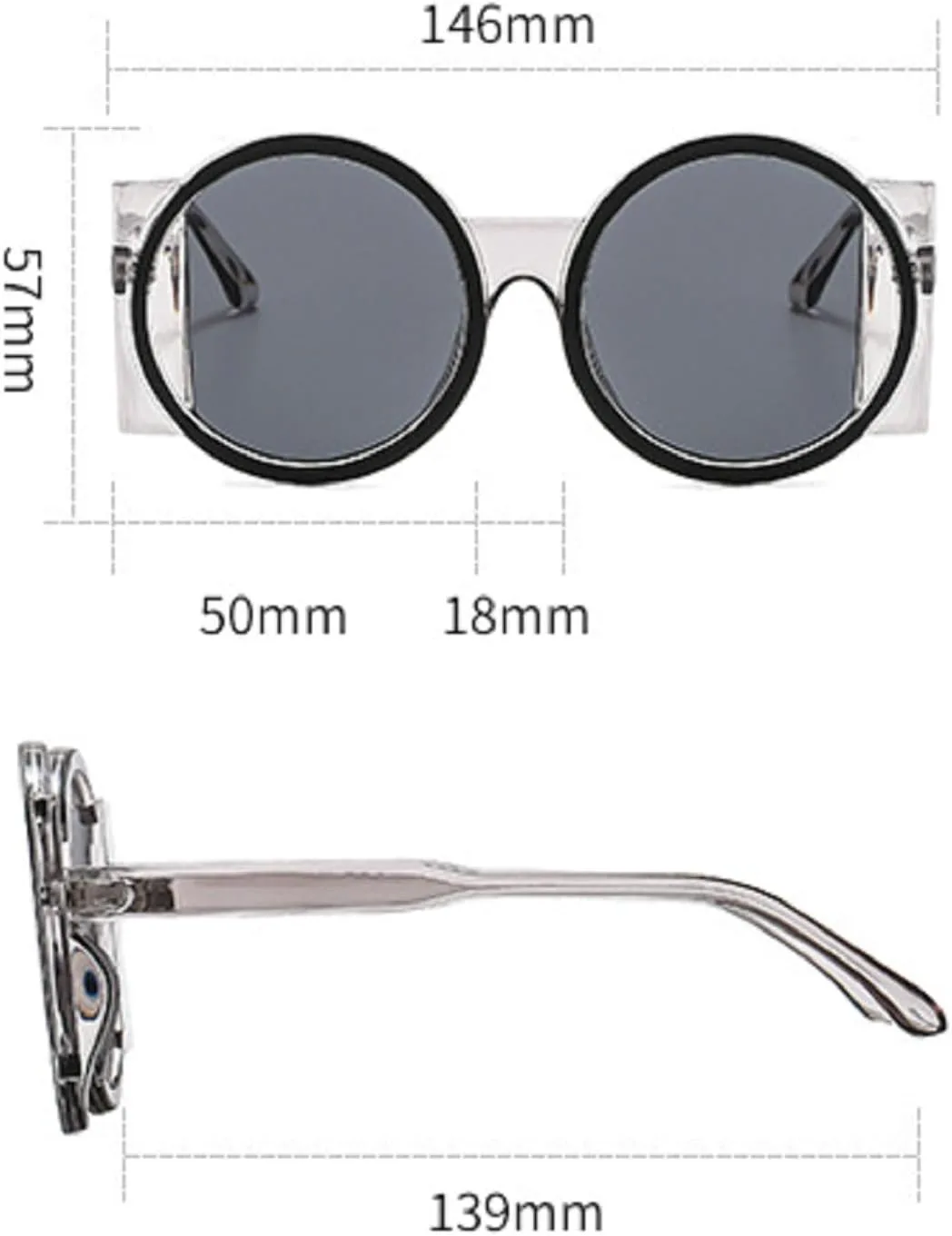 

Женские круглые двухцветные солнцезащитные очки, модный тренд, панк-стиль, очки для путешествий, уличной фотографии, отдыха, вечеринки, пляжа, N45 mincl, Red