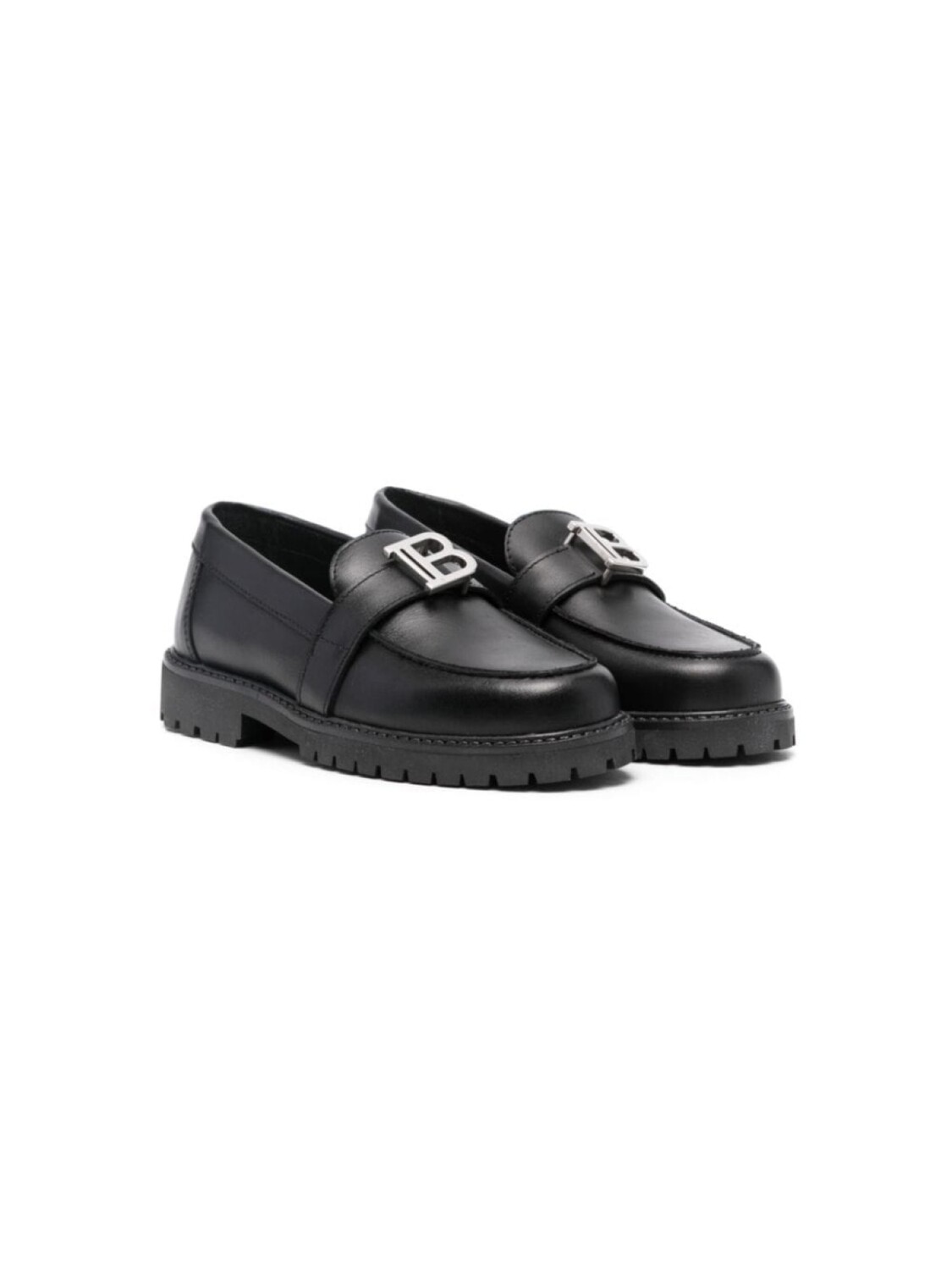 

Balmain Kids лоферы с логотипом, черный