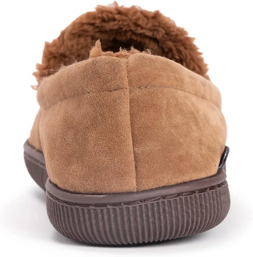Мужские мокасины и тапочки MUK LUKS из искусственной обуви, коричневый — фото 4