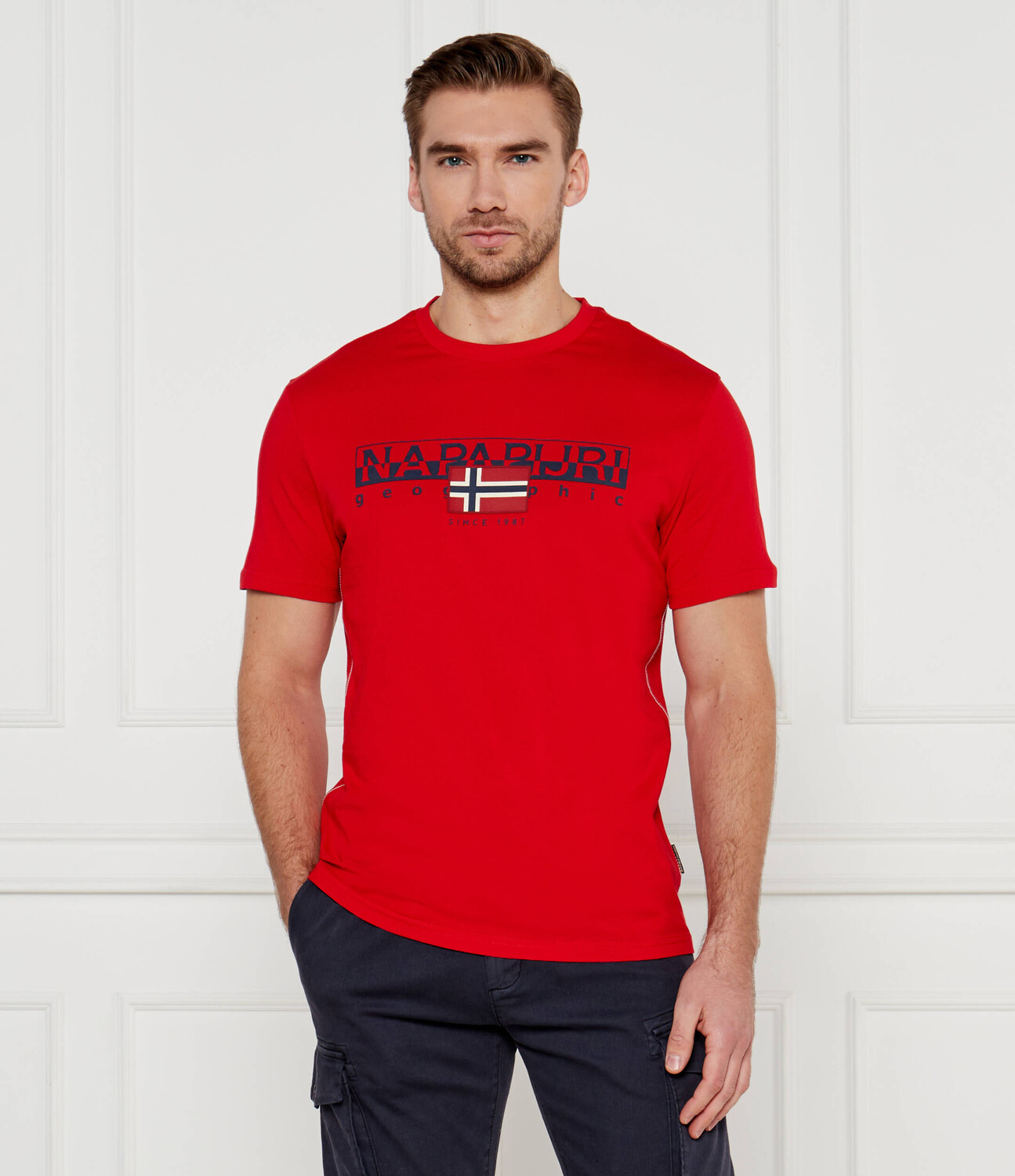 

Футболка Napapijri Regular Fit, красный