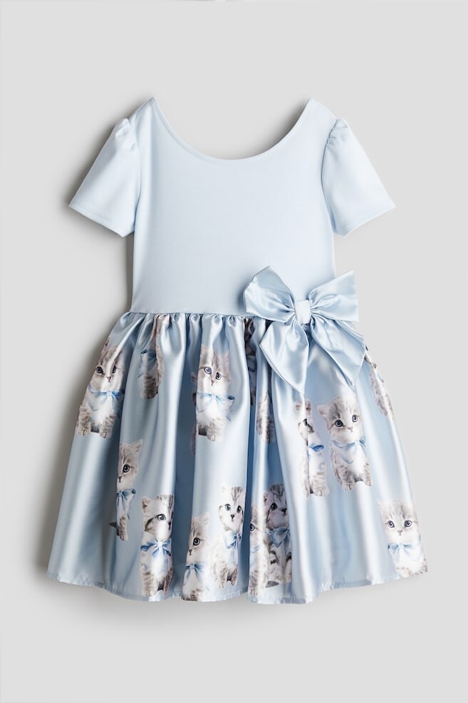 

Платье с расклешенной юбкой H&M, голубой