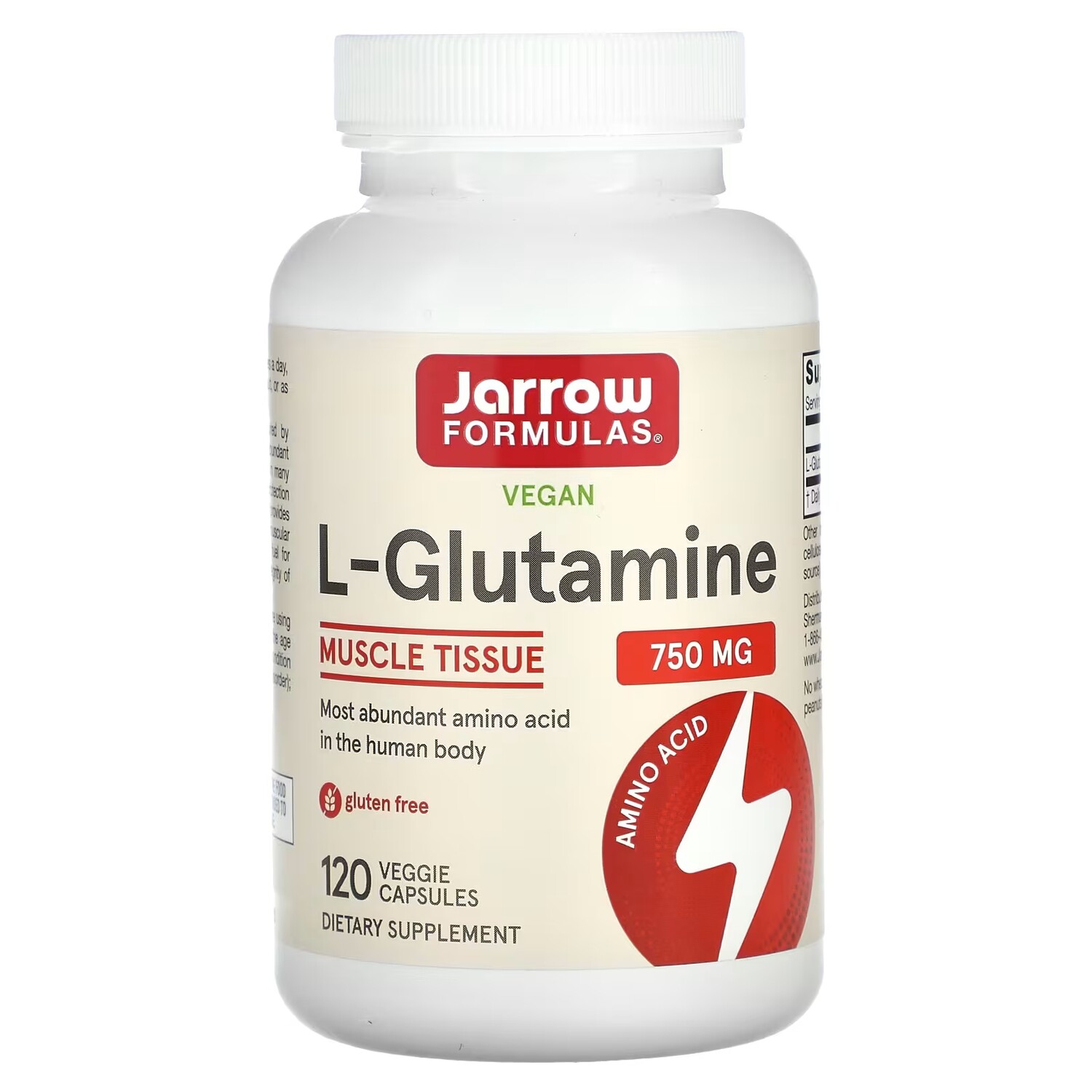 

Jarrow Formulas L-глутамин 750 мг 120 растительных капсул