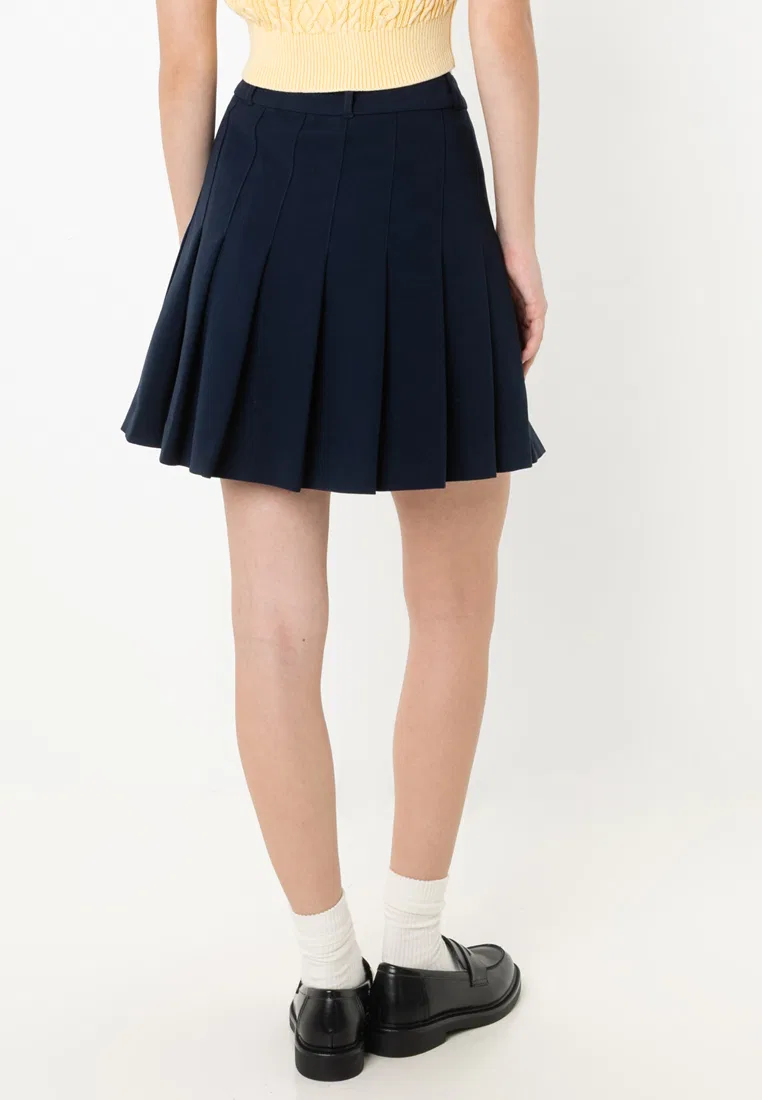 Юбка мини плиссированная с золотыми пуговицами, Tommy Hilfiger — фото 2
