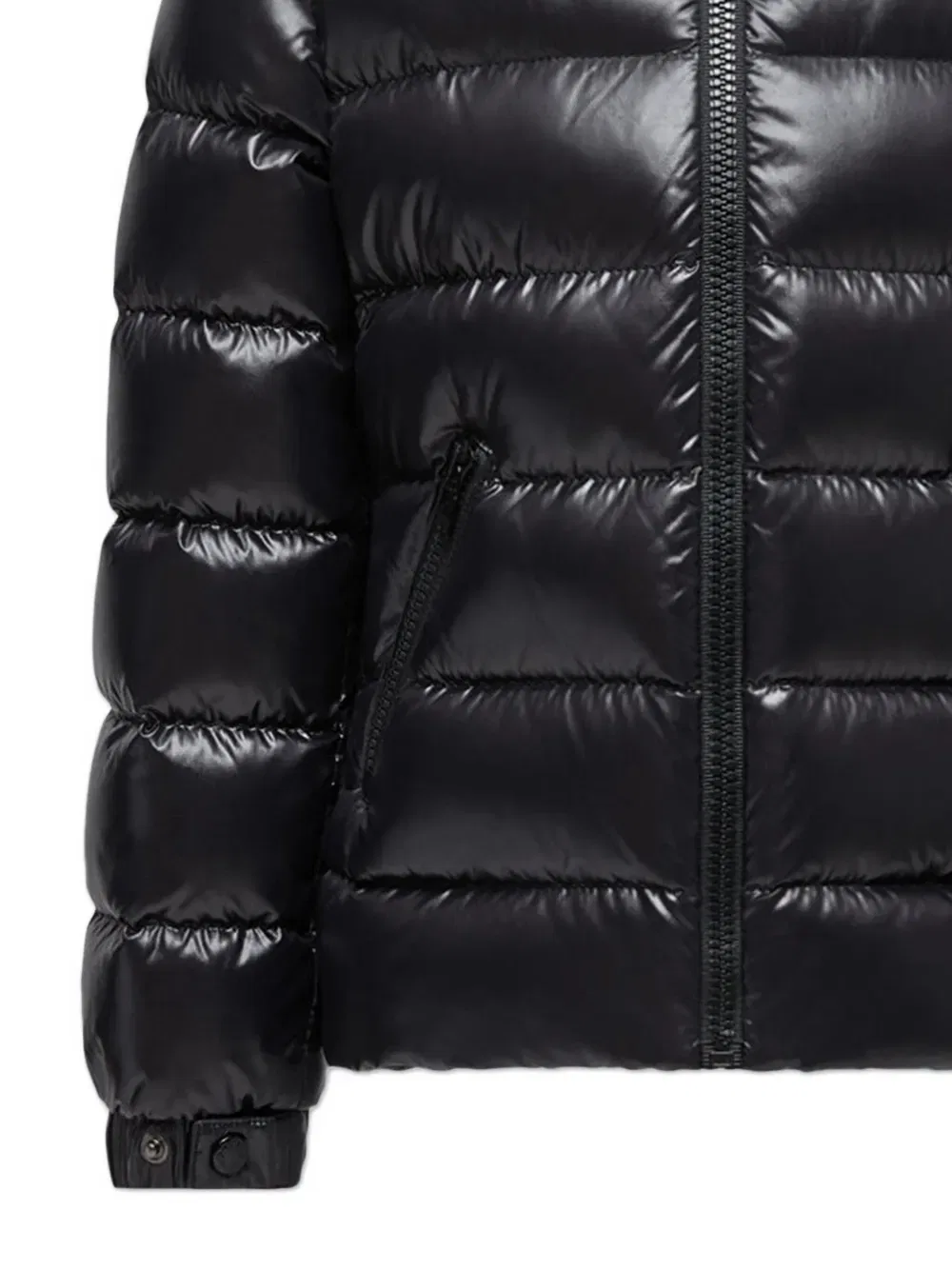 Стеганая куртка с капюшоном Moncler Enfant, черный — фото 4