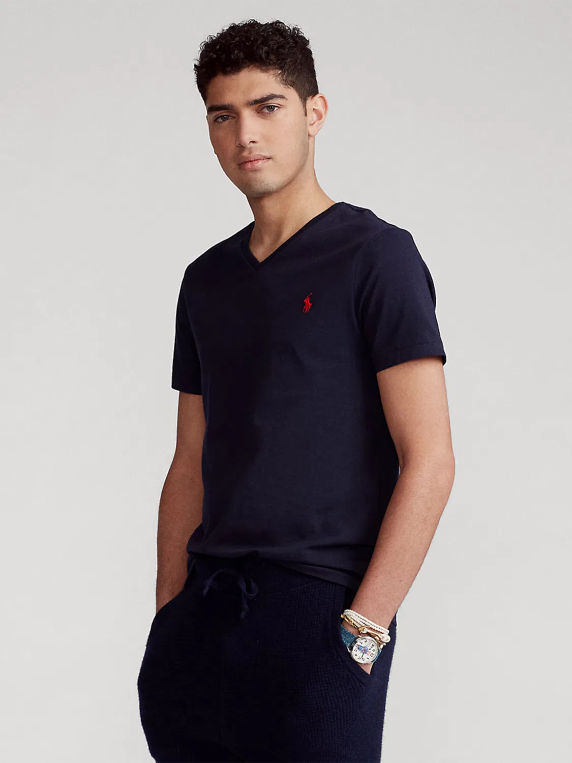 Рубашка Polo Ralph Lauren стандартного кроя темно-синего цвета — фото 2