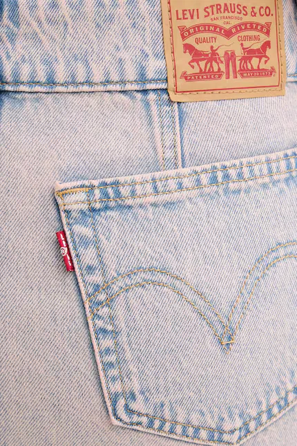 Юбка джинсовая SUPERLOW MINI Levi's, розовый — фото 4