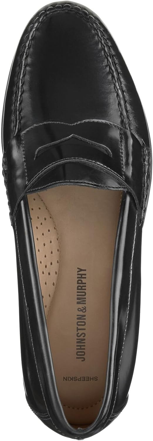 Мужская обувь Johnston & Murphy Hayes Penny Loafer для делового и повседневного стиля, черный — фото 2
