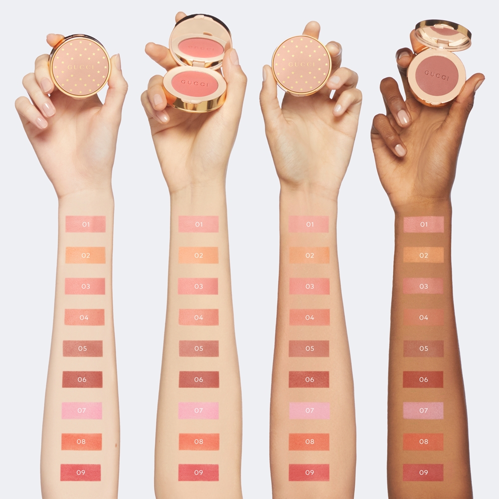 Пудровые румяна Gucci beauty blush de beauté Gucci, atspalvis 05 rosy beige 5,5 гр — фото 2