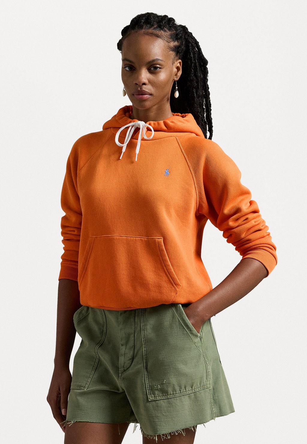 

Толстовка SHRUNKEN FIT FLEECE HOODIE Polo Ralph Lauren, оранжевый
