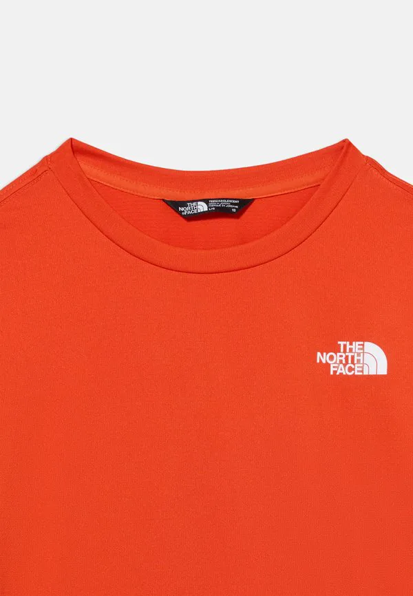 Новая футболка для подростков, унисекс, спортивная. The North Face, Lava Red — фото 4