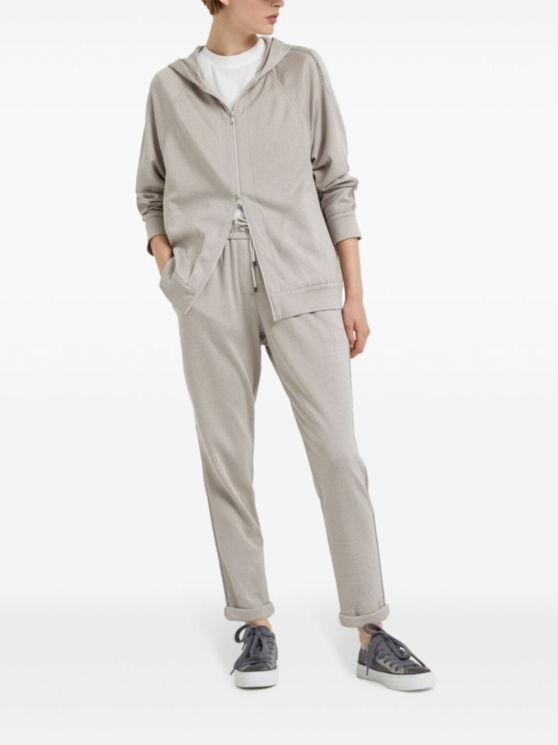 

Brunello Cucinelli футболка с цепочкой Монили, белый