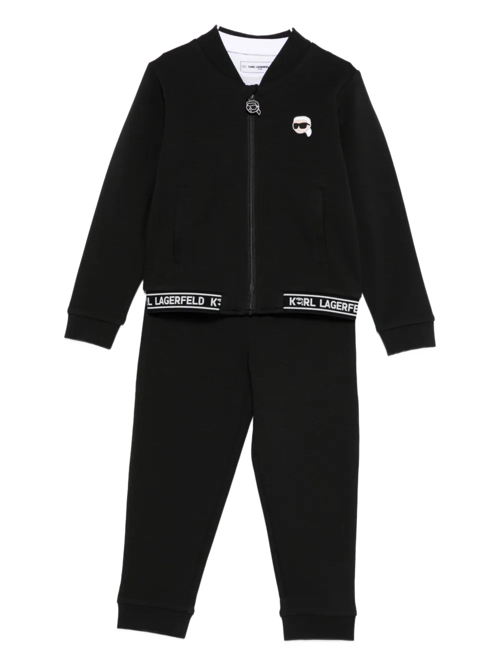 

Спортивный костюм с нашивкой-логотипом KARL LAGERFELD KIDS, черный