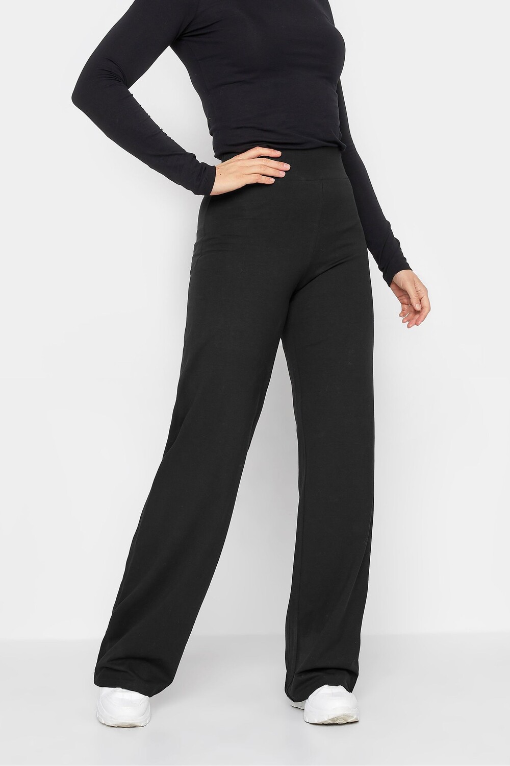 

Широкие брюки для йоги из джерси Long Tall Sally, черный