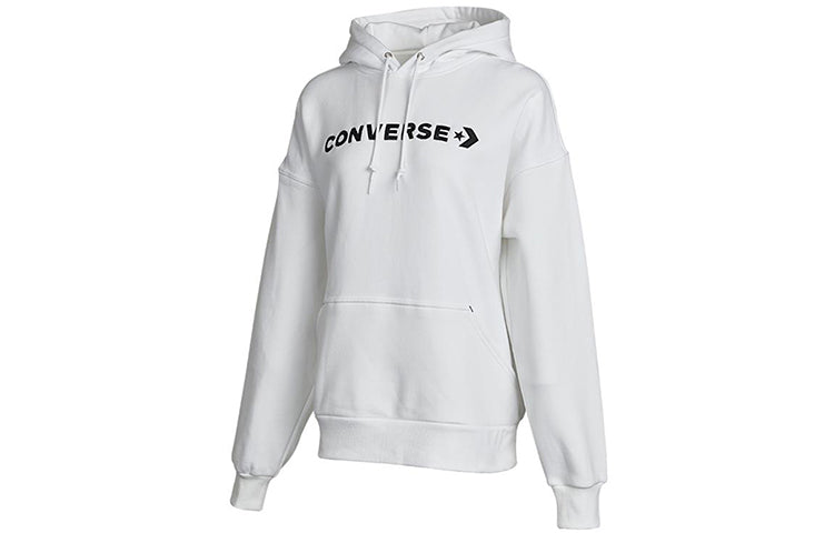 Толстовка Converse Classic Logo Athleisure Casual Sports Fleece Lined Hoodie White 10021657-A02 — фото 3