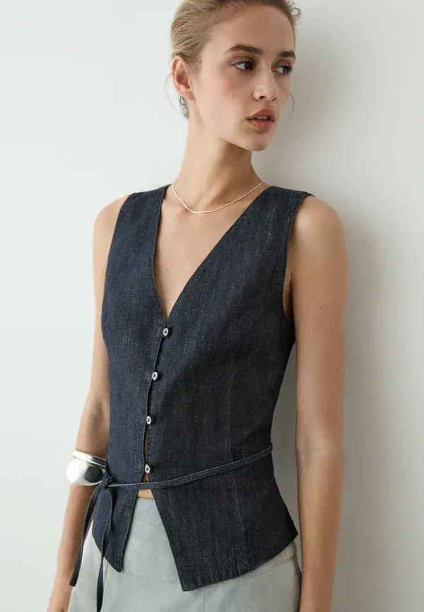 Жилет Massimo Dutti, темно-синий