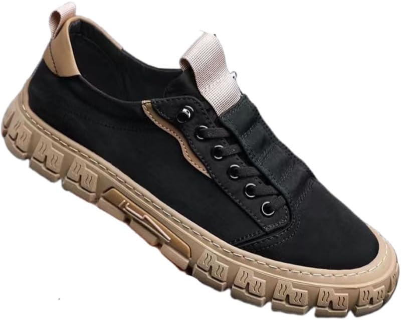 

Мужские повседневные спортивные кроссовки из парусины с мягкой противоскользящей подошвой, модные и прочные, подходят как для активного отдыха, так и для повседневной носки Clolinde, черный