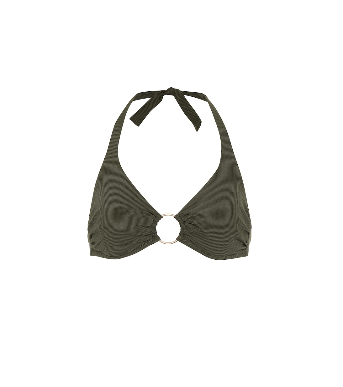 

Брюссельский бикини-топ с бретелькой через шею Melissa Odabash, Olive Ribbed