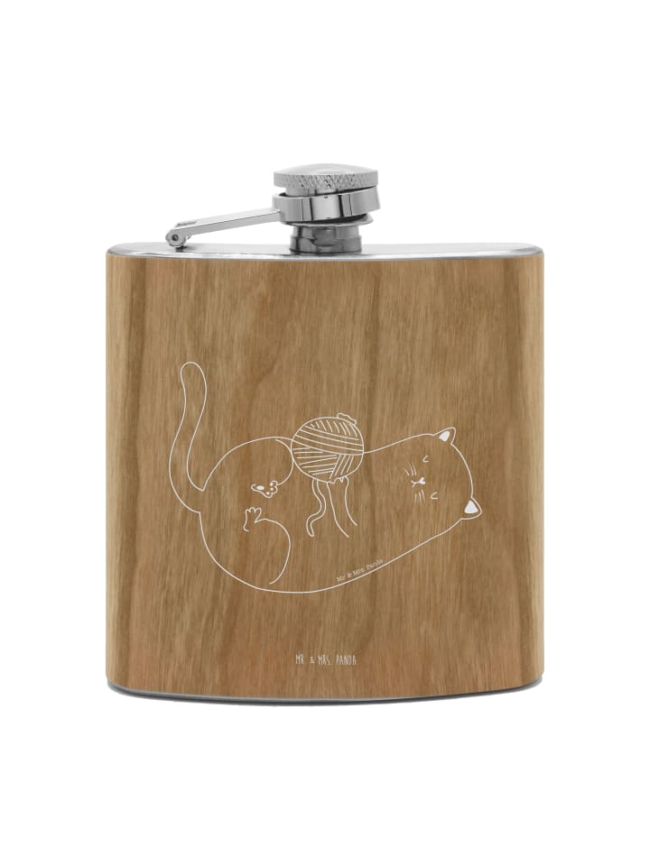 

Mr. & Mrs. Panda Фляга Flachmann Hund Basset Hound ohne Spruch in Braun