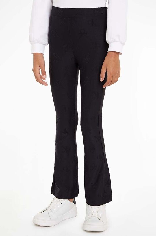 

ЖАККАРДОВЫЕ детские брюки FLARE Calvin Klein Jeans, черный
