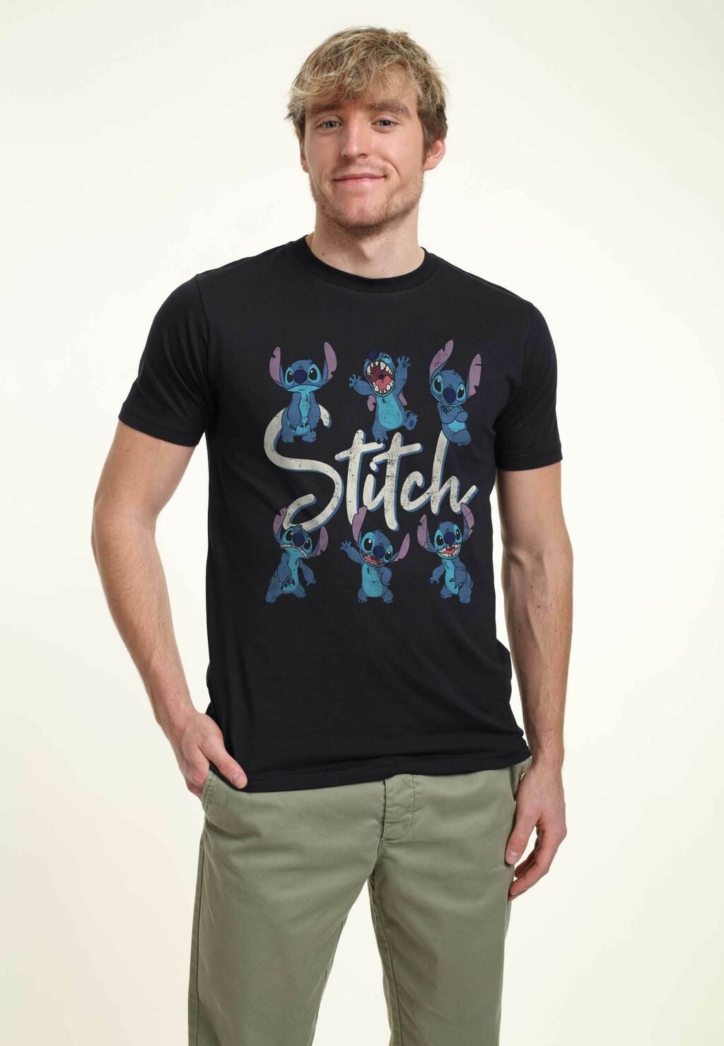 

Футболка с принтом LILO & STITCH STITCH POSES Disney, темно-синий