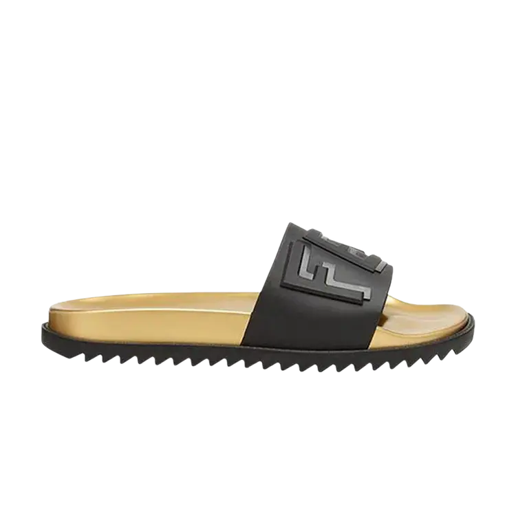 

Кроссовки Fendi Layered Logo Slides 'Black Gold', золотой, Желтый, Кроссовки Fendi Layered Logo Slides 'Black Gold', золотой