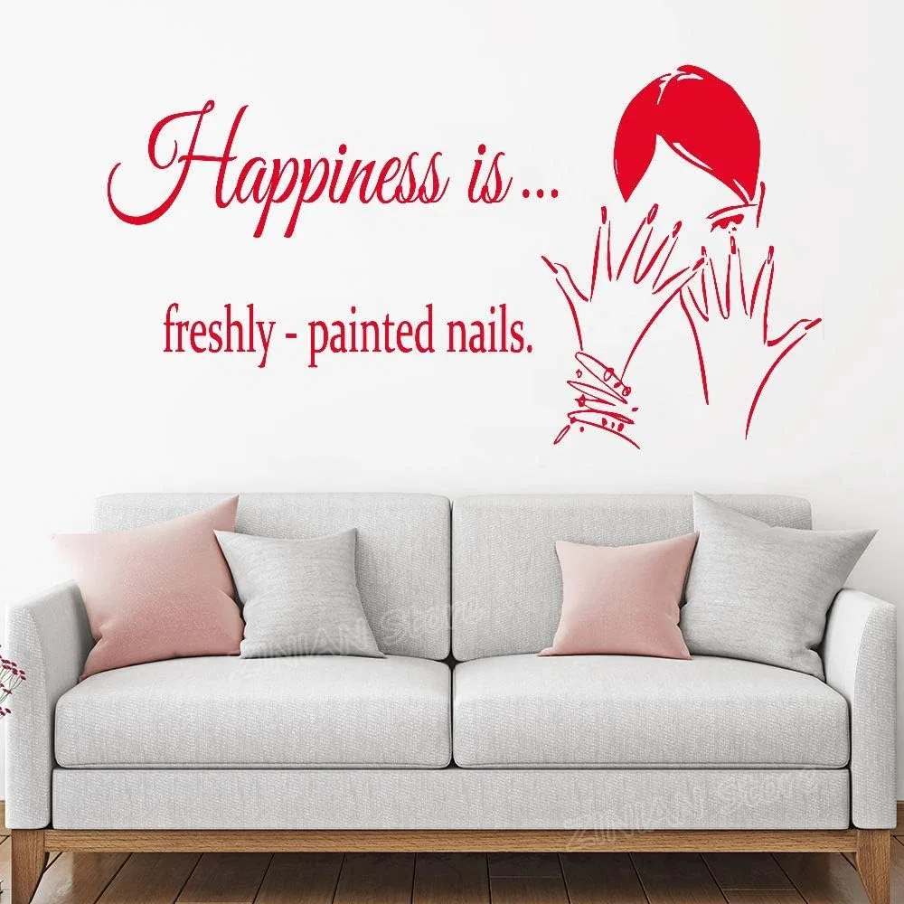 Виниловая наклейка на стену «Glück Ist Fresh Pain Nail Quotes» Shengww