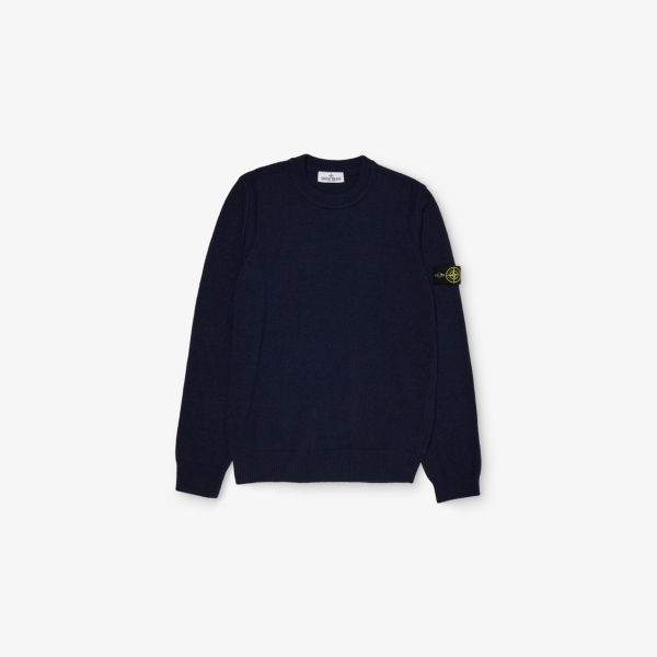 

Свитер Stone Island с круглым вырезом и логотипом, синий