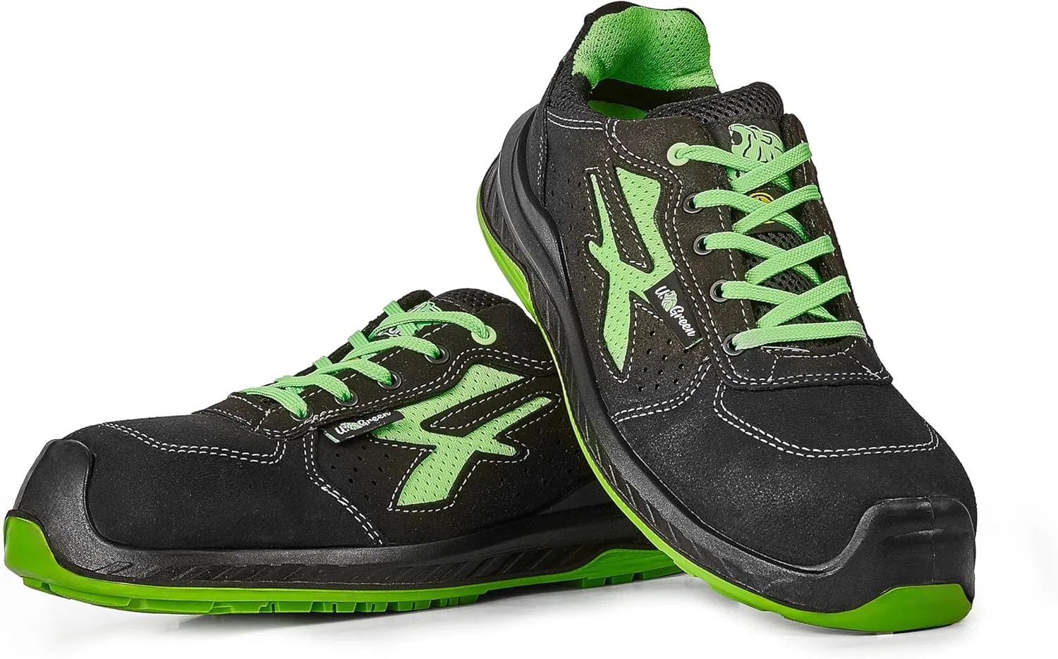 Мужские лодочные туфли UPOWER Canyon UK ESD S1p SRC, Black Green — фото 4