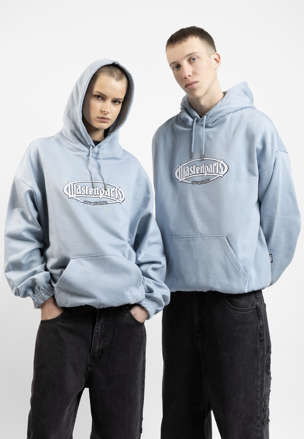 

Толстовка с капюшоном YARD BOXY HOODIE UNISEX - Sweatshirt Wasted Paris, светло-голубой