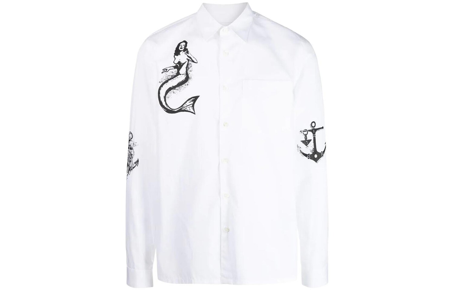 

Рубашка мужская белая Prada, белый