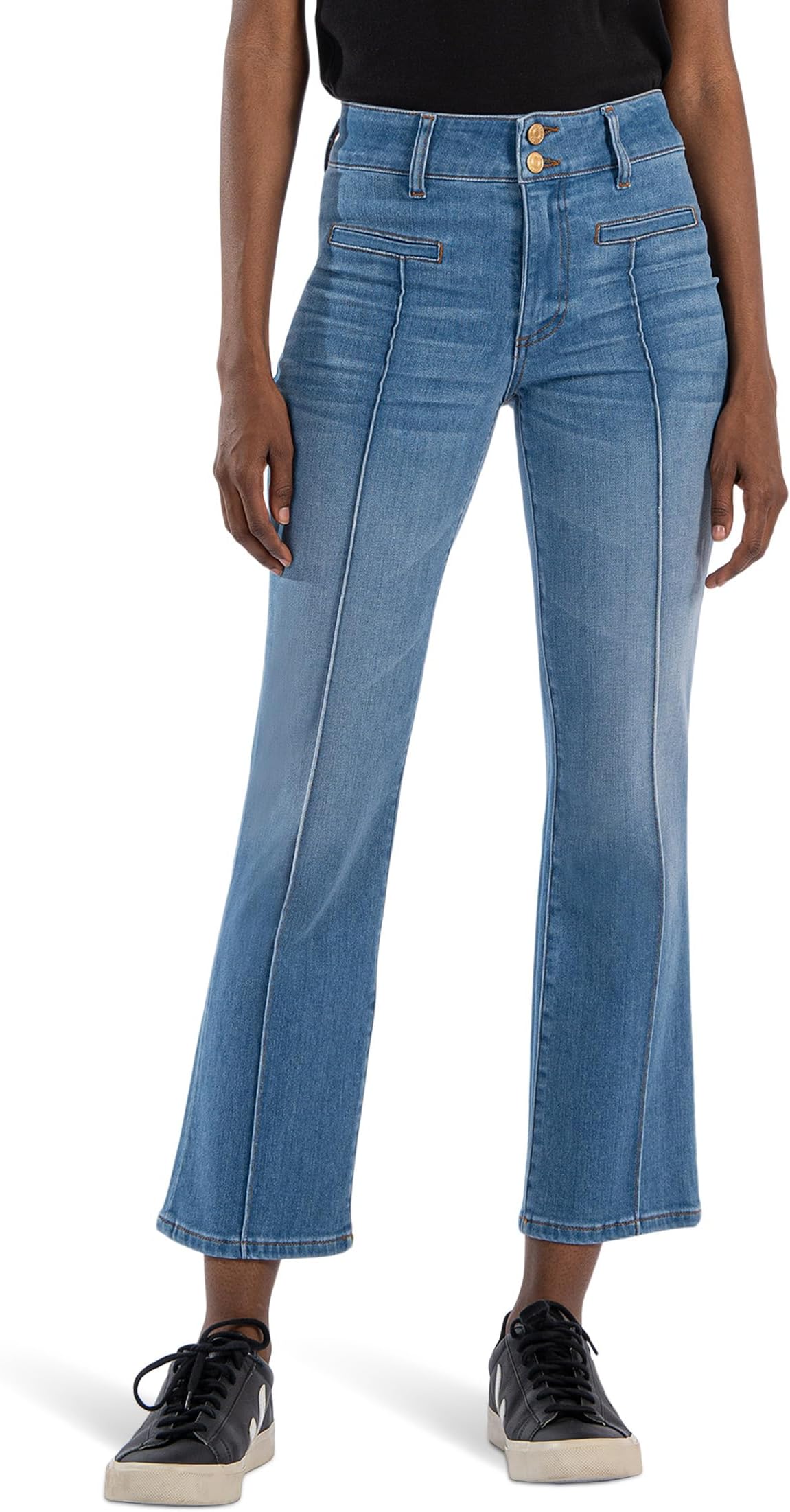 

Джинсы KUT from the Kloth Kelsey High-Rise Ankle Flare-Frt Welt-Double Button Wb, цвет Quality