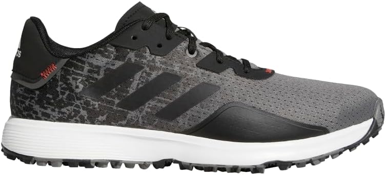 Мужские безшиповые гольф-кроссовки Adidas S2G, серый/черный — фото 2