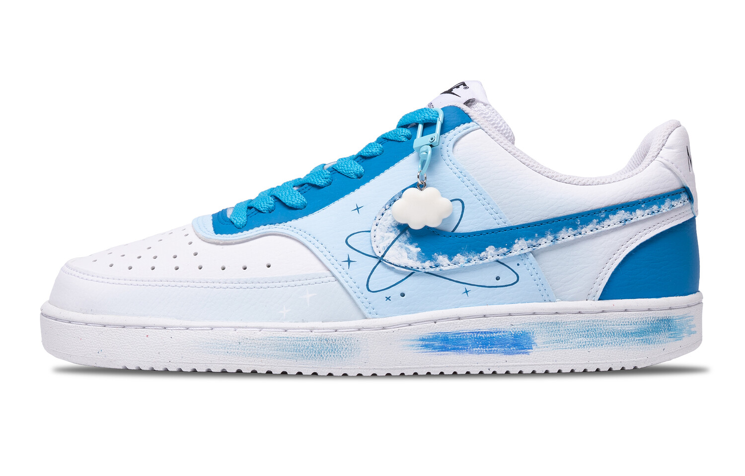 

Кроссовки Nike Court Vision 1 Skateboarding Shoes Men Low-top White/blue, синий