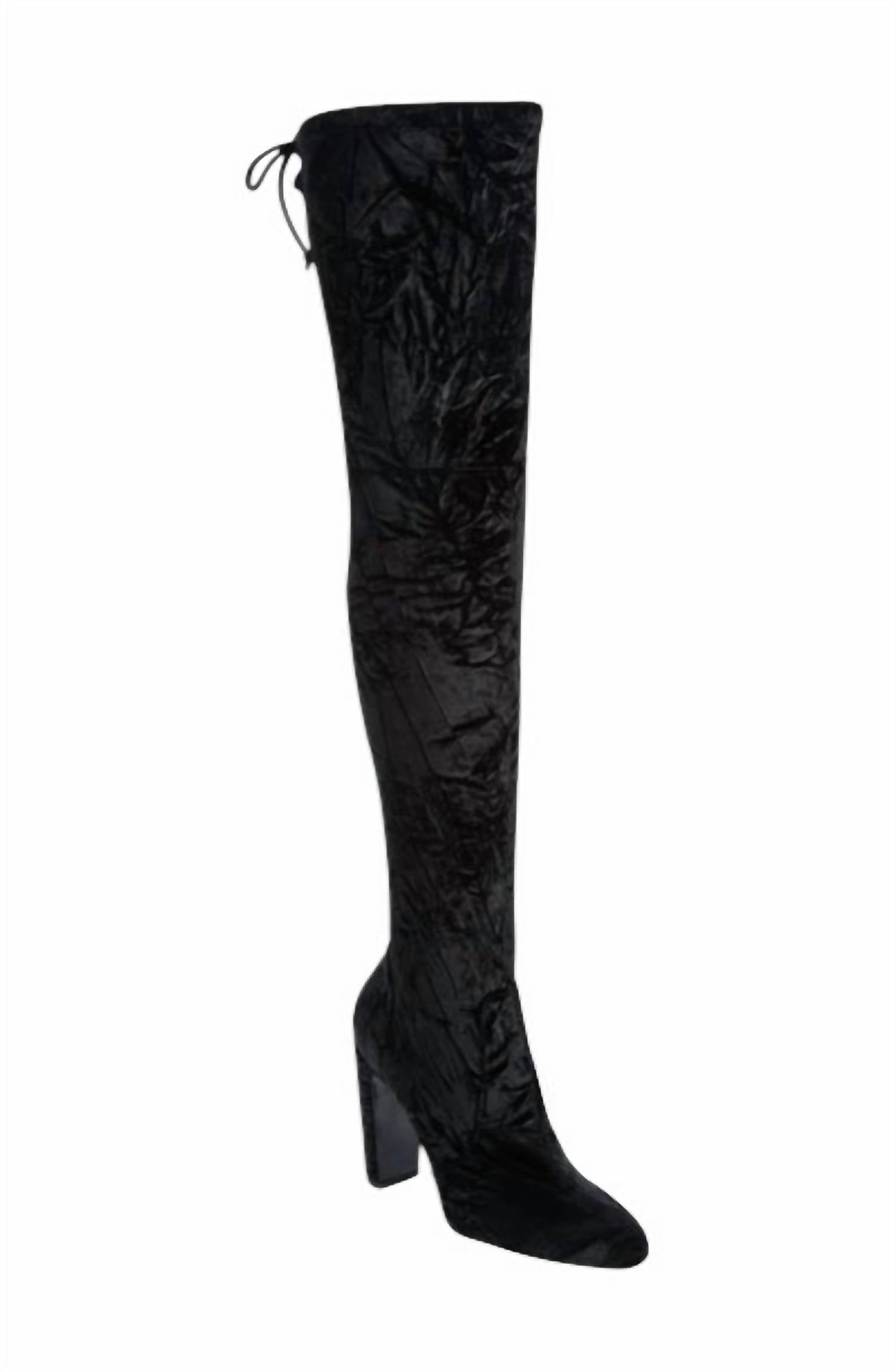 Женские сапоги Vidaland Stretch Crushed Velvet Otk Boots, черные Stuart Weitzman
