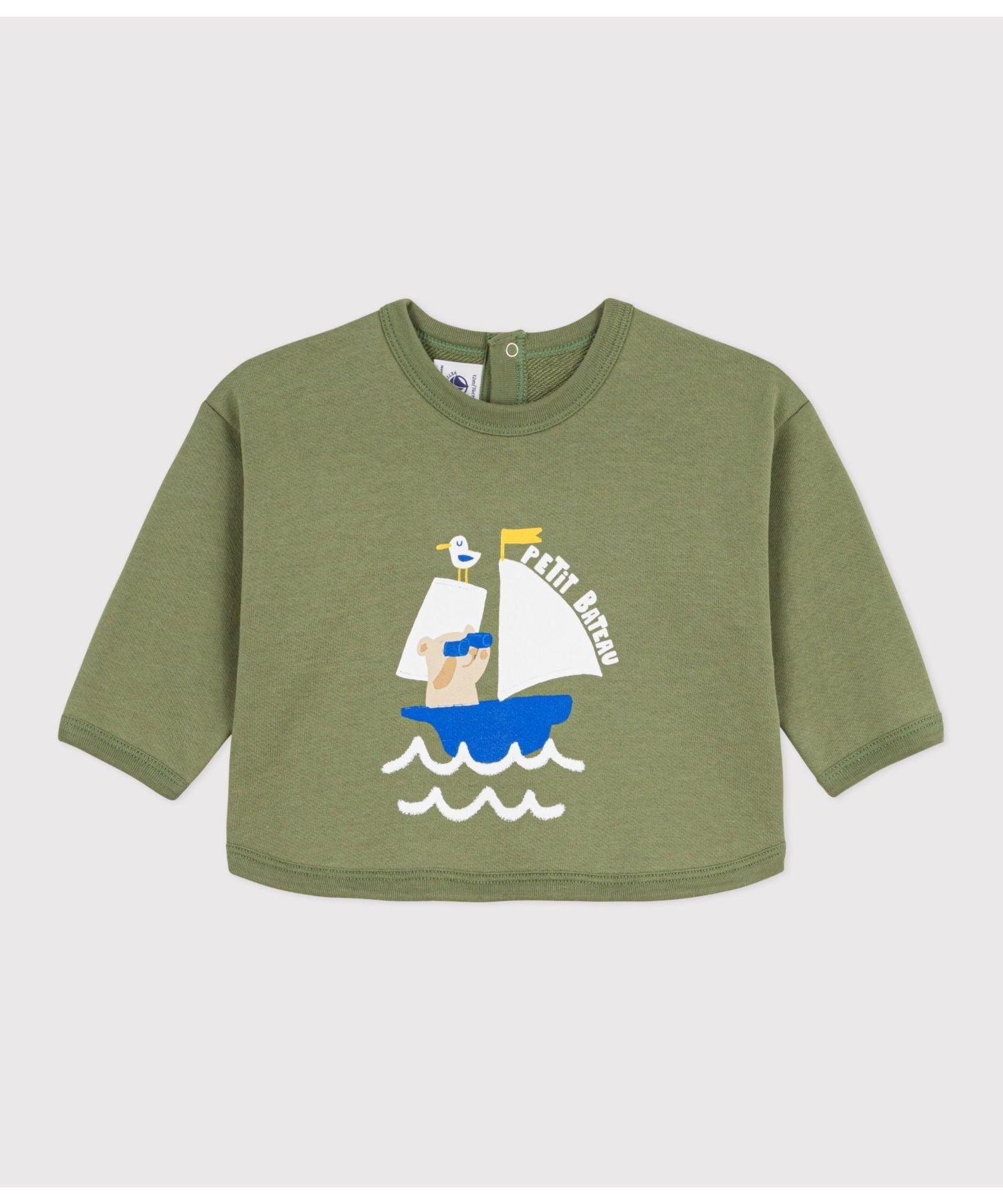 Толстовка с принтом PETIT BATEAU, Khaki