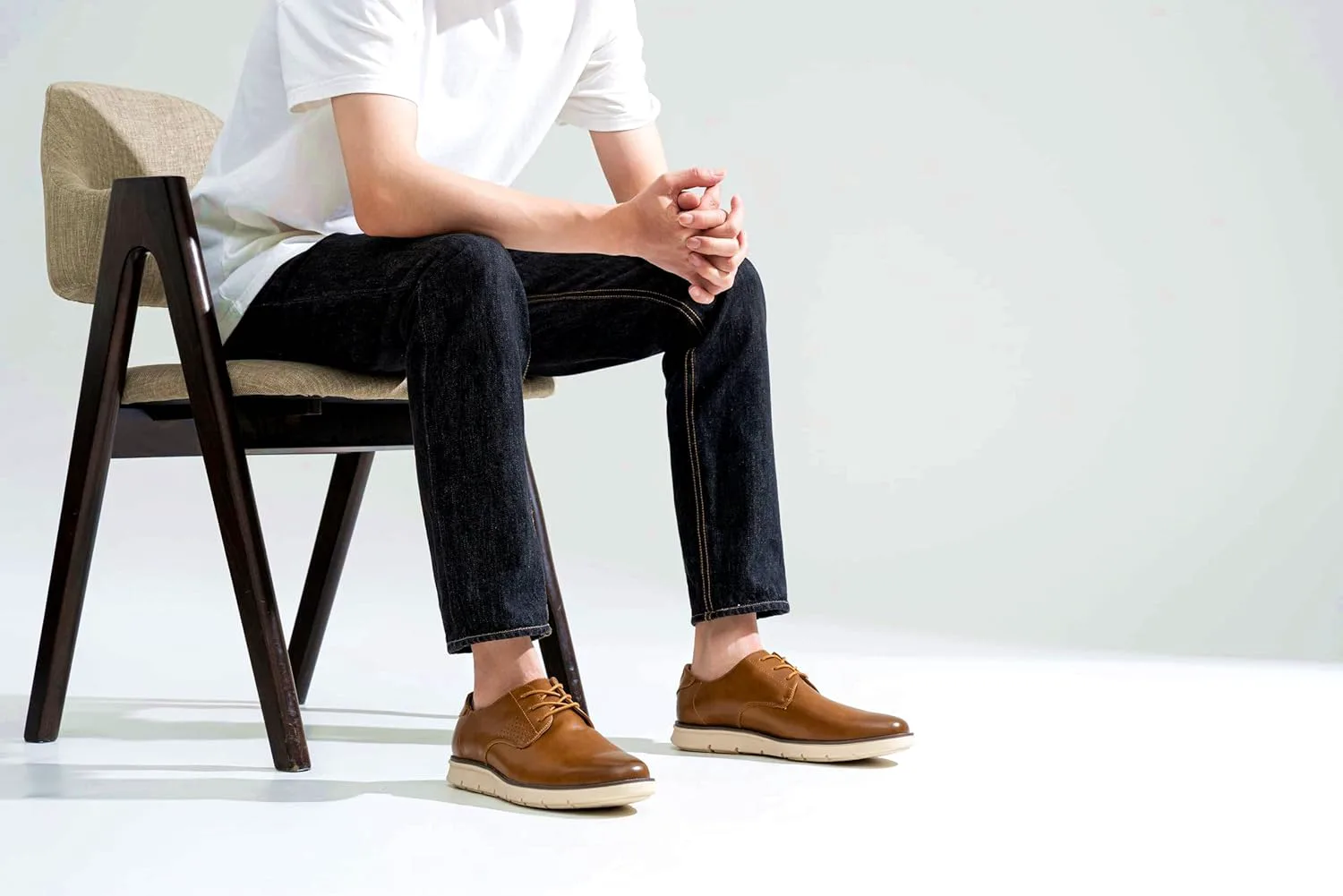 

Мужские классические туфли Jousen, мужские повседневные классические туфли, удобные деловые туфли для мужчин, коричневый