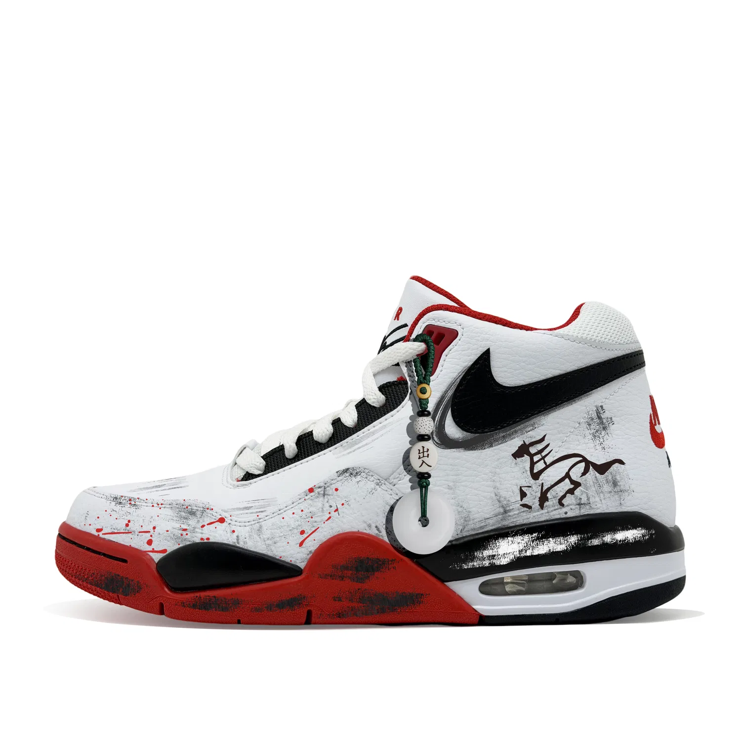Кроссовки баскетбольные Nike Flight Legacy Black White Red — фото 3