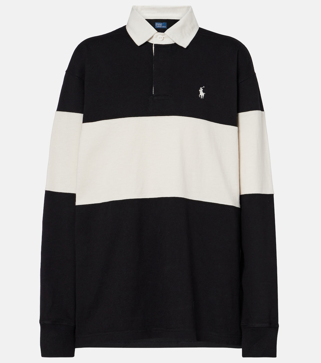

Полосатый хлопковый поло-свитер Polo Ralph Lauren, Polo Black/Deckwash White