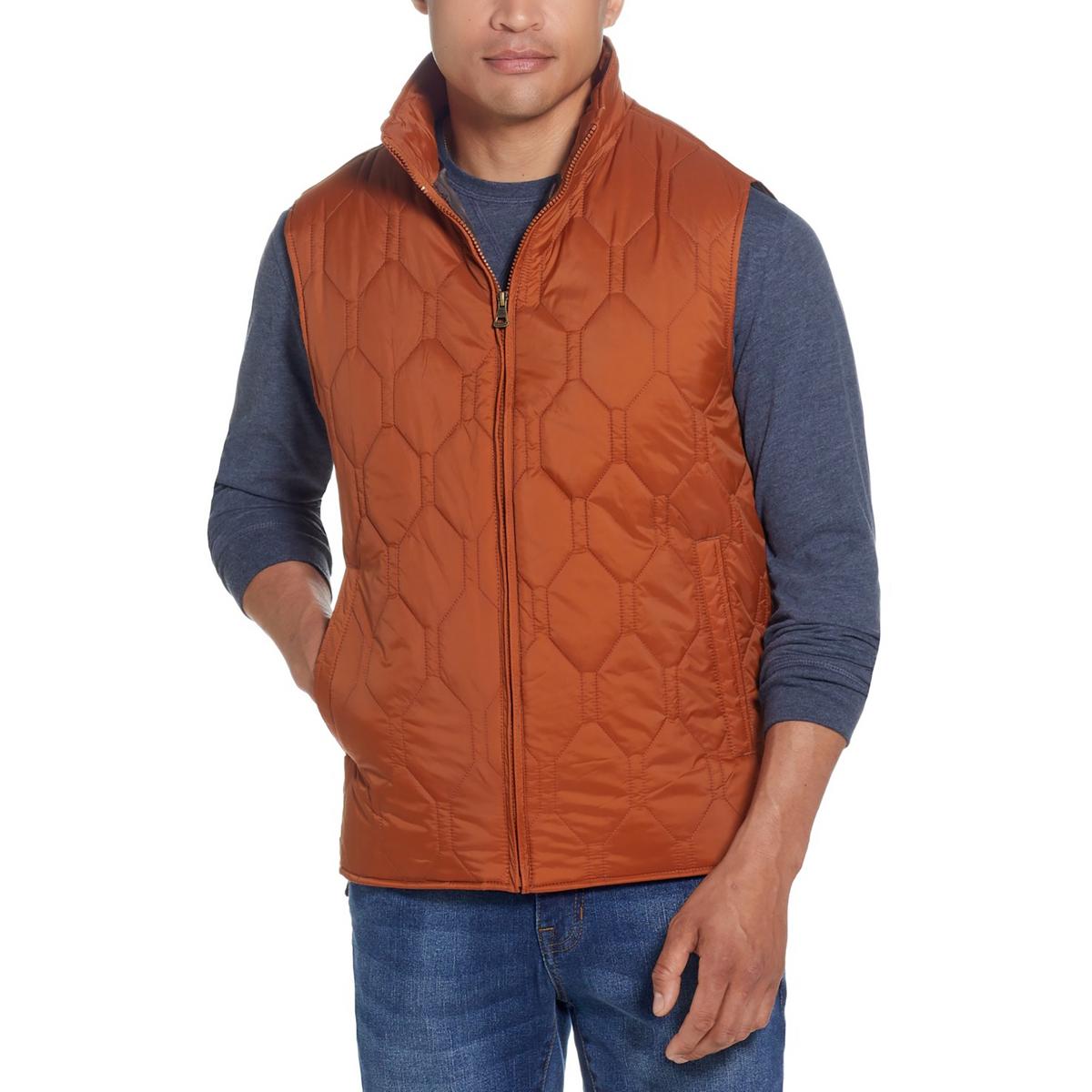

Мужская стеганая нейлоновая верхняя одежда жилет WEATHERPROOF VINTAGE, цвет caramel cafe