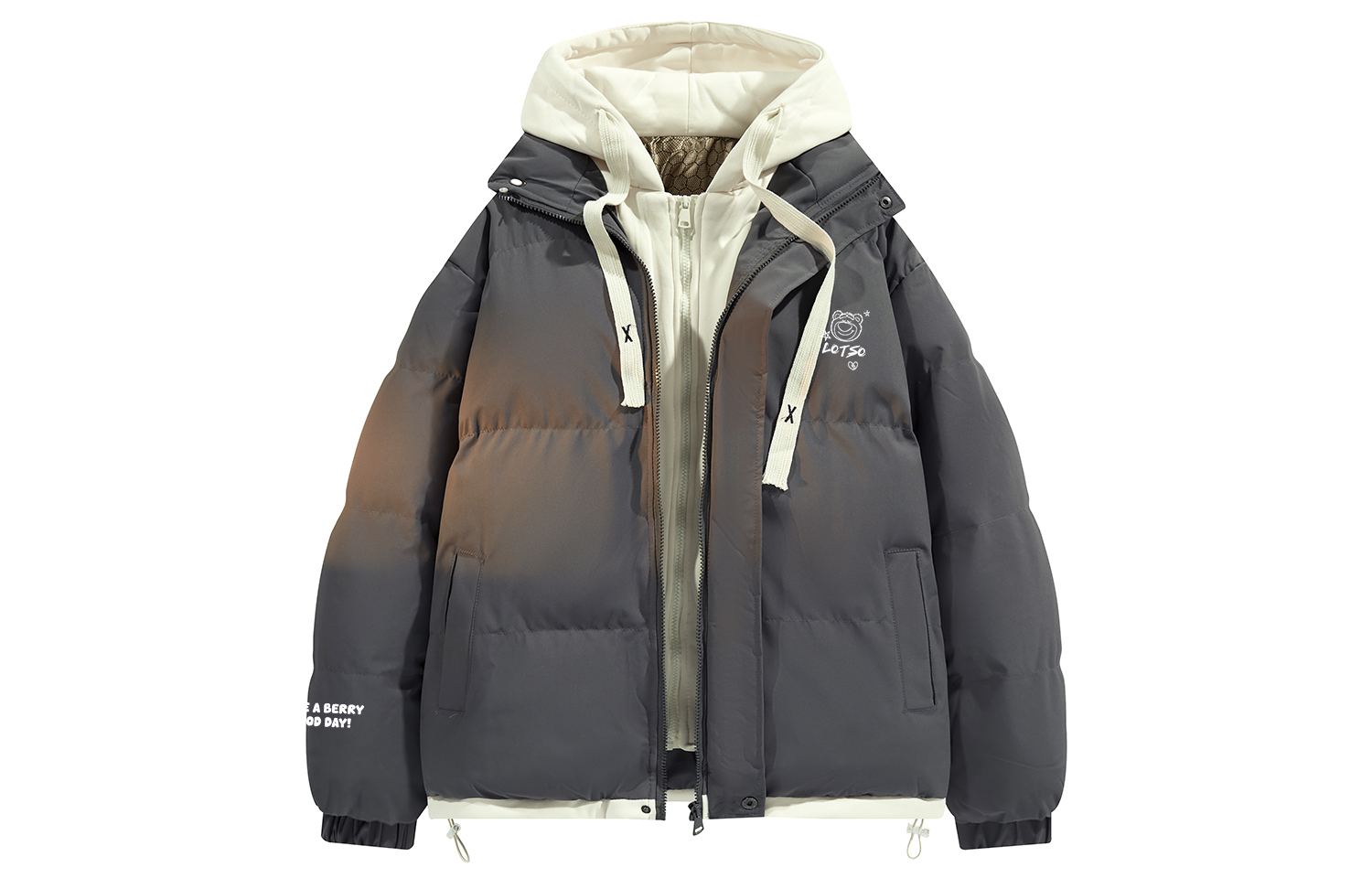 

Пуховая куртка унисекс с капюшоном, утепленная Disney, темный серый