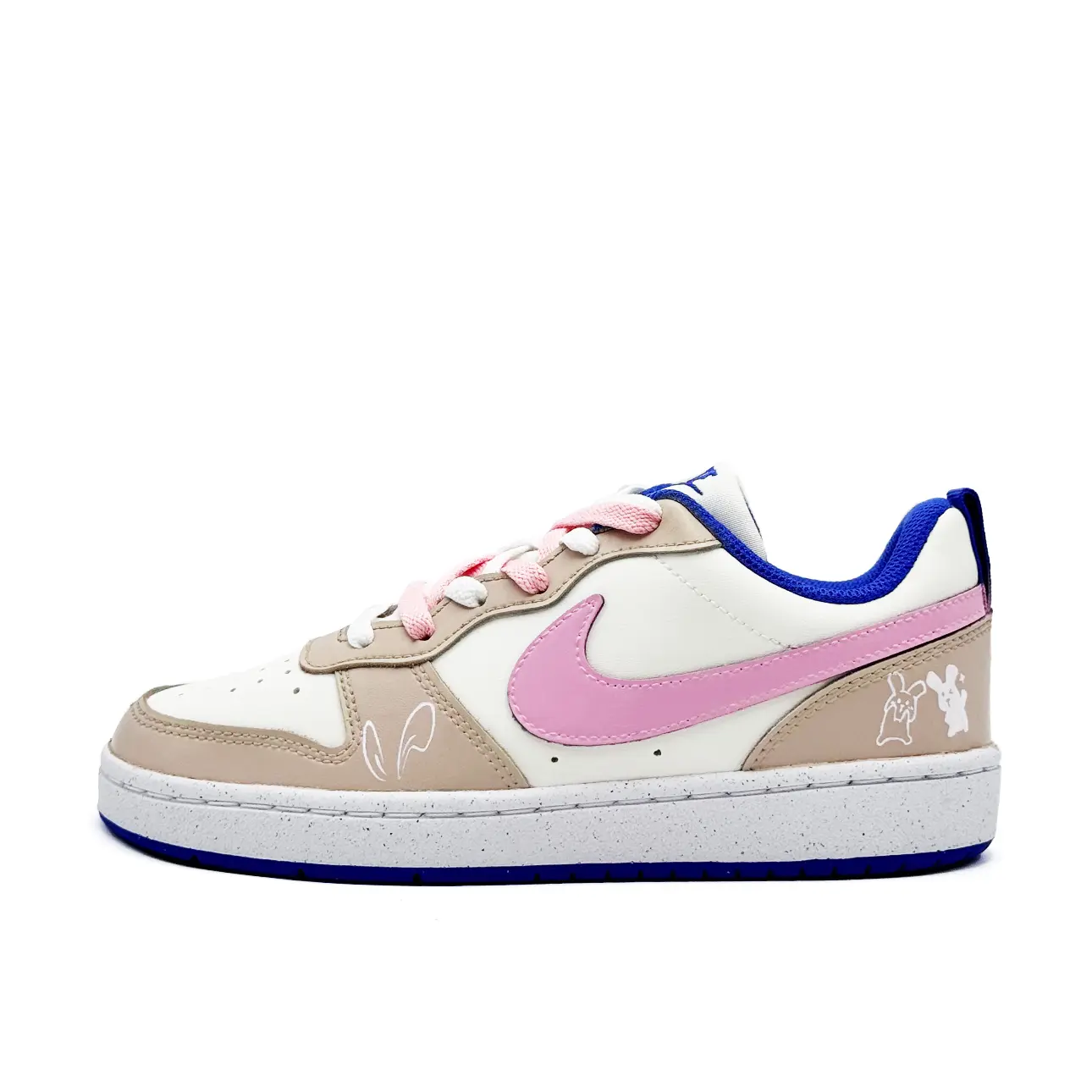 

Nike Детские кроссовки для скейтбординга Court Borough Low Recraft с противоскользящей подошвой, износостойкие, розовые, для подростков