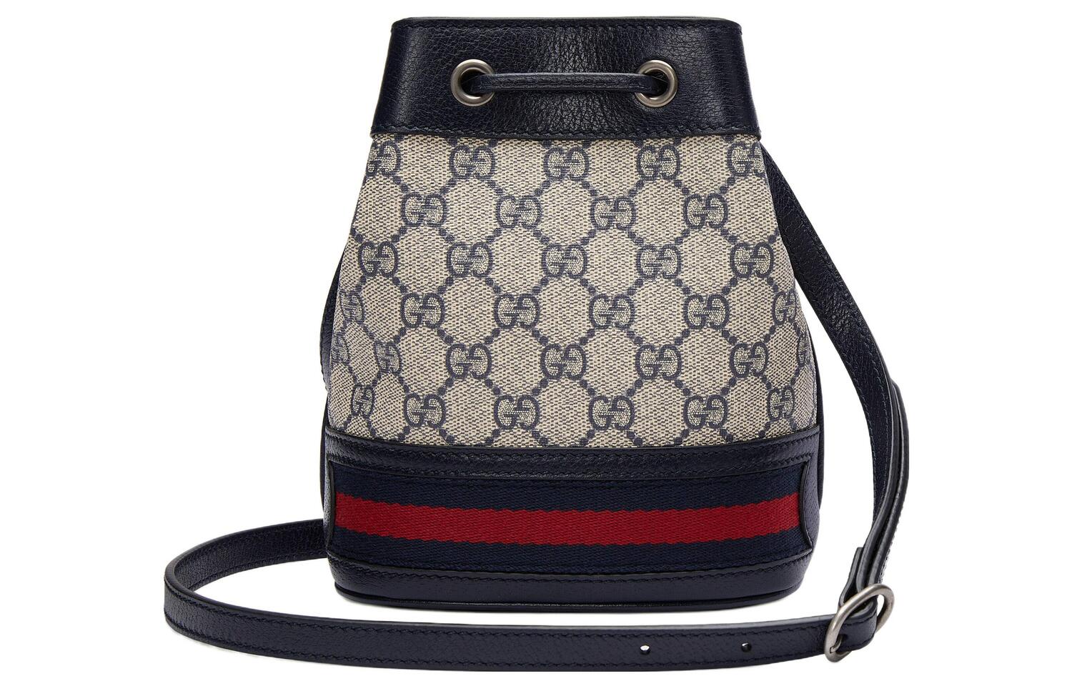 Ophidia Canvas With Leather Trim Ведро Сумка Кроссбоди, Плечевая Сумка Женская GUCCI — фото 3