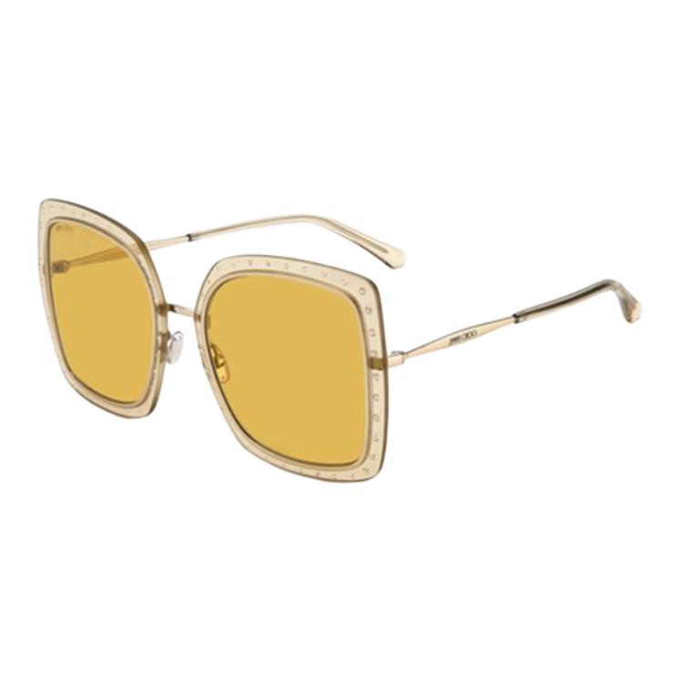 

Солнцезащитные очки асимметричной формы женские золотые Jimmy Choo
