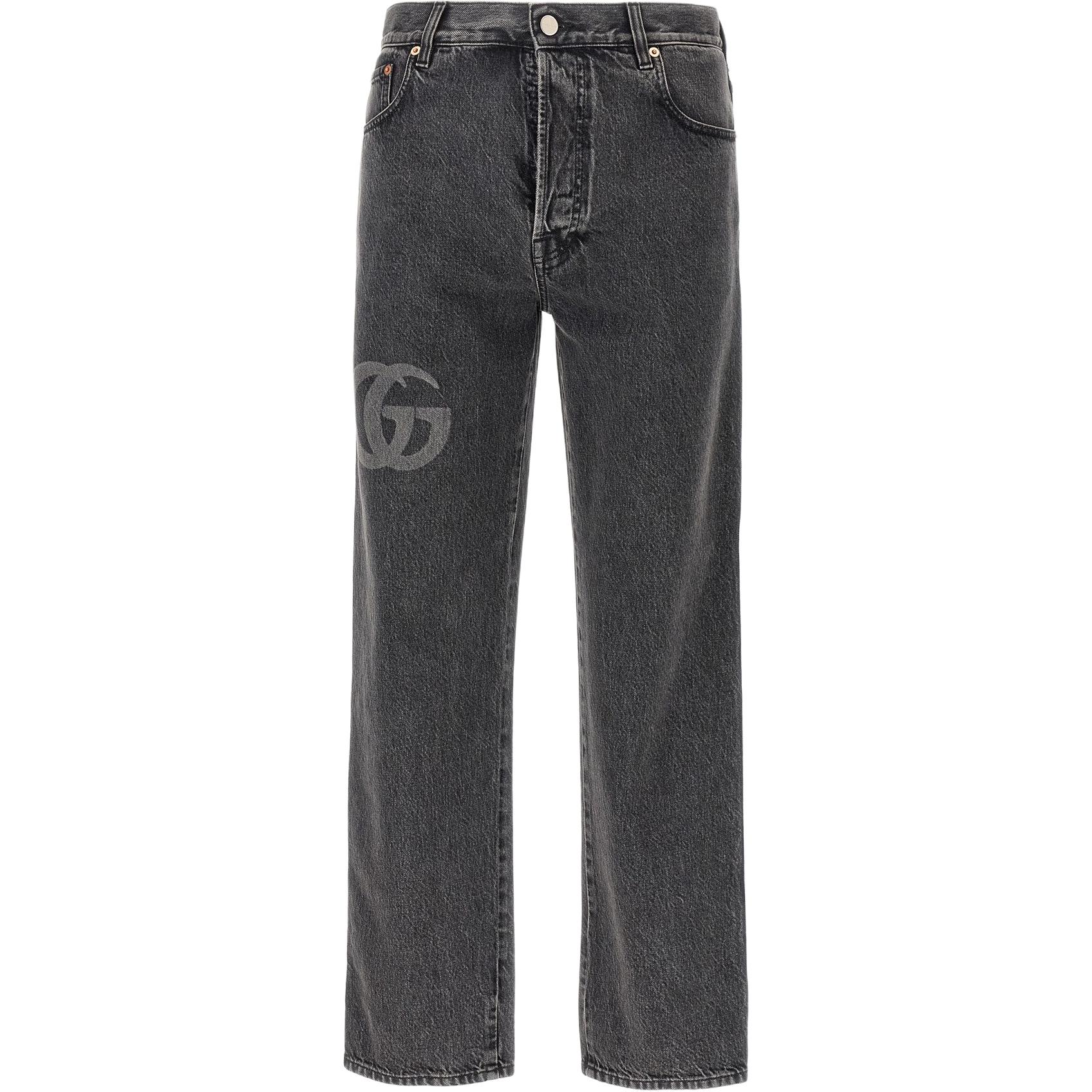 

Джинсы Logo Detailed Slim Fit GUCCI, серый