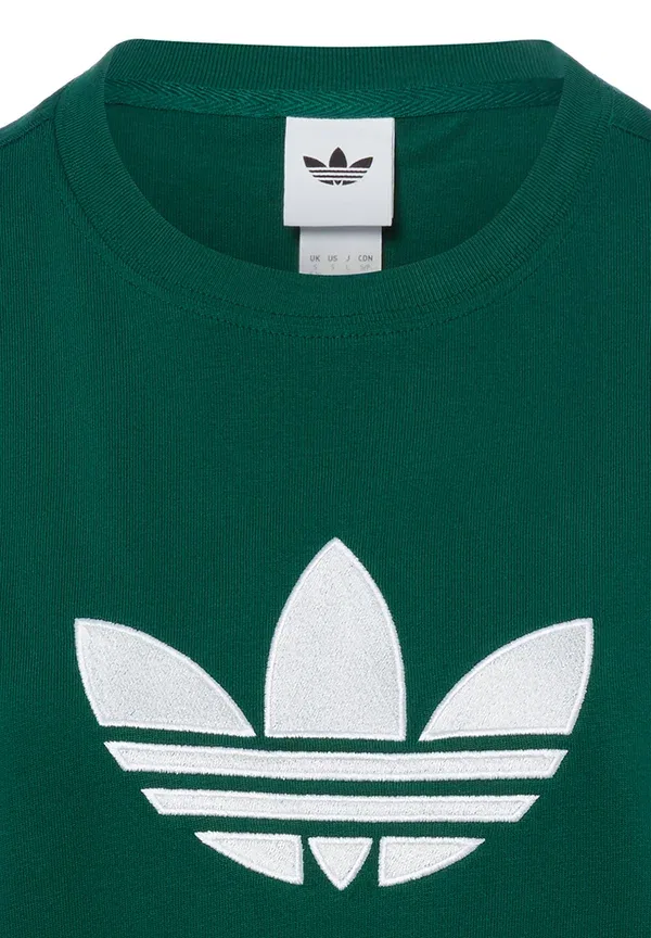 Футболка Adidas Originals trefoil boxy print t-shirt, цвет загара — фото 3